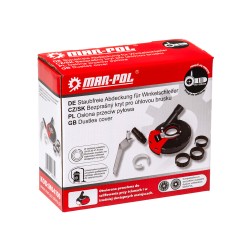 Coperchio antipolvere per smerigliatrici 115125 mm con aspirazione efficiente e accesso angoli